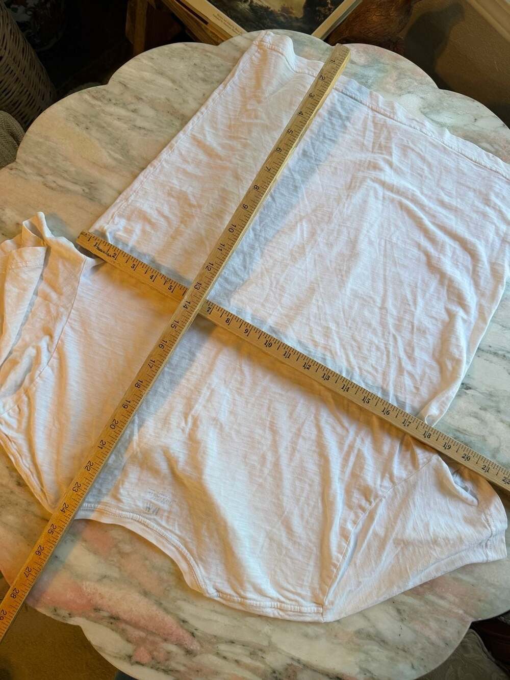H&M White Henley Regular Fit Cotton T-Shirt Size M - Picture 7 of 7
